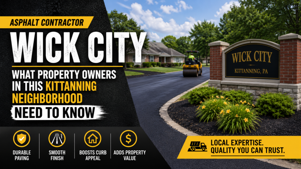 Asphalt Contractor Wick City What Property Owners in This Kittanning Neighborhood Need to Know